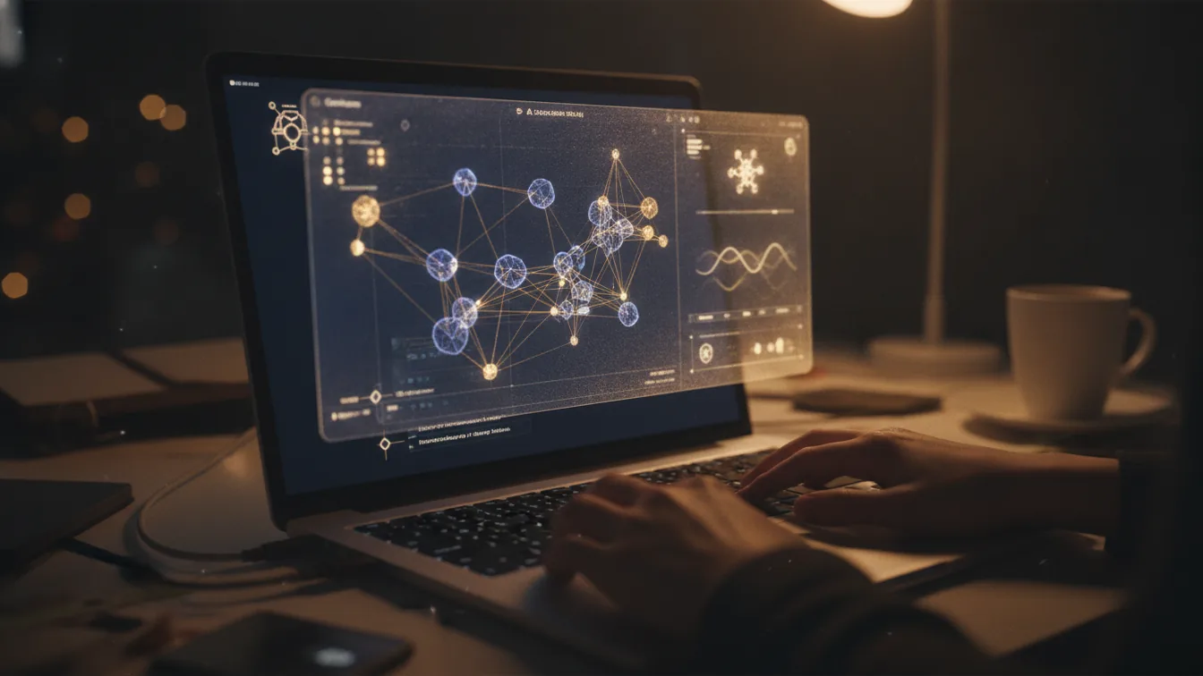 Obsidian knowledge graph with AI layer visible