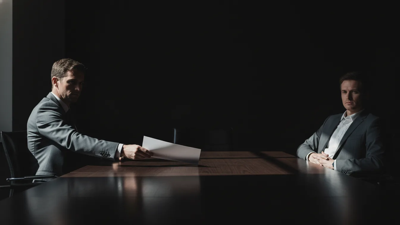 Recruiter across a table from a job candidate