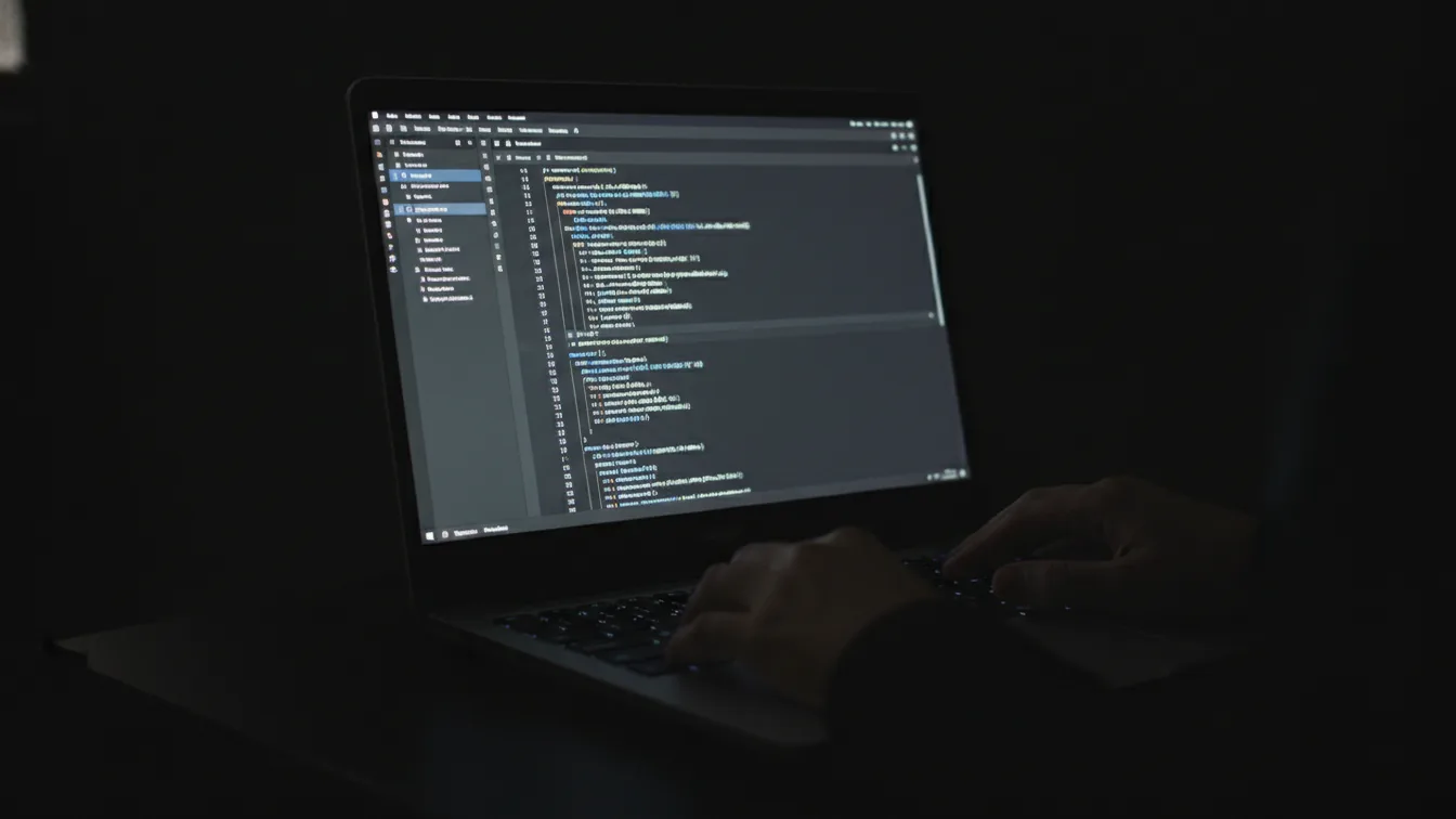 Markdown file open in dark code editor
